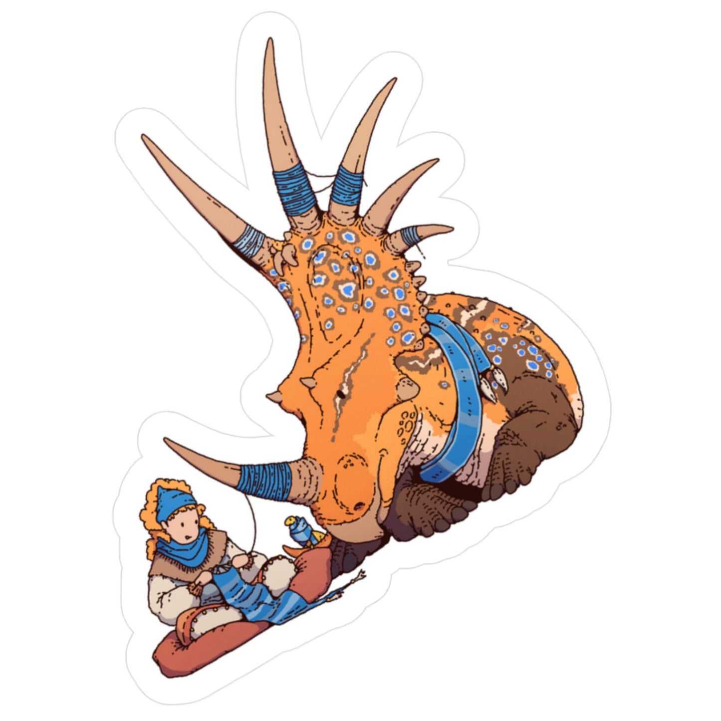 Knitting Styracosaurus Sticker