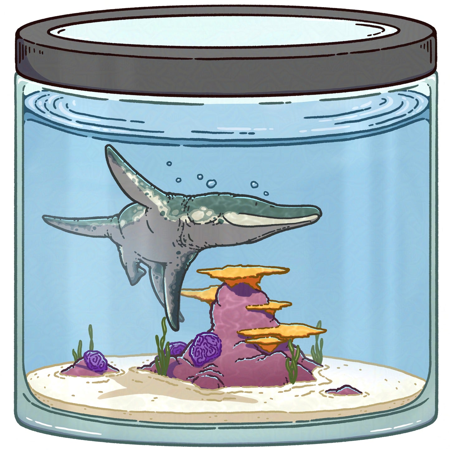 Miniature Kronosaurus Sticker