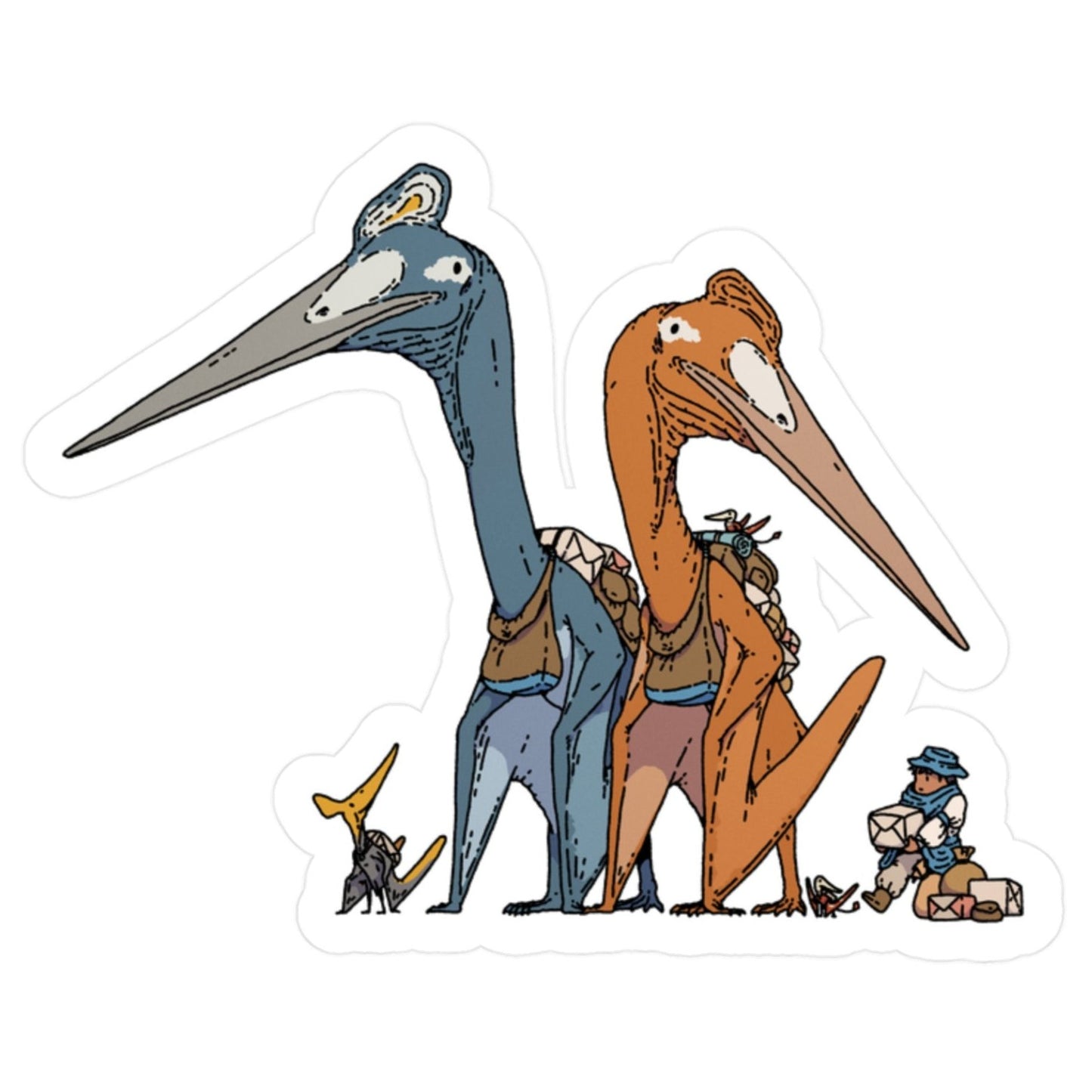 Pterosaur Mail Carriers Sticker