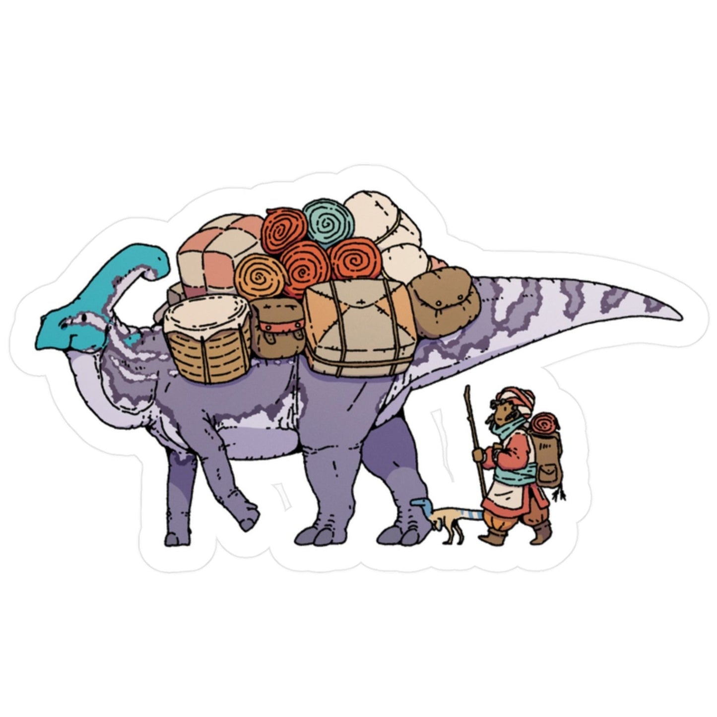 Parasaurolophus Caravan Sticker