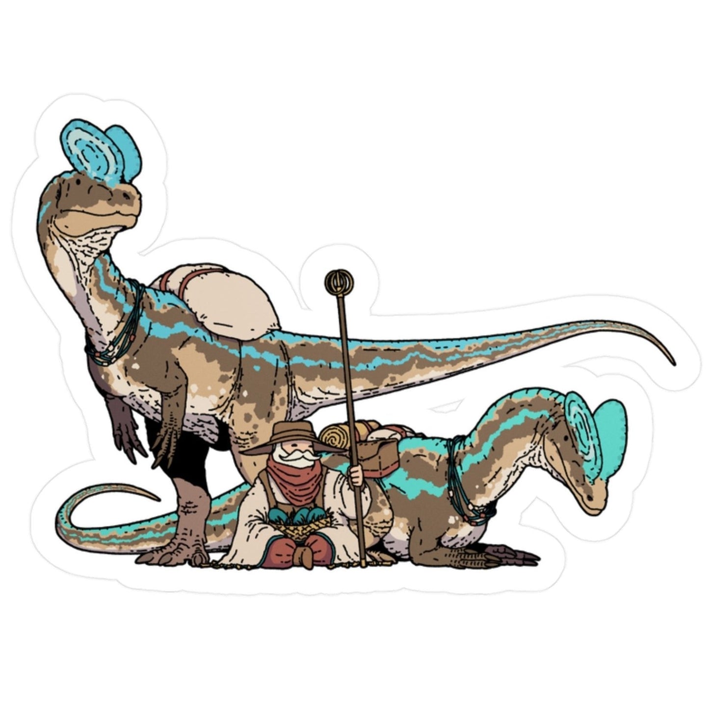 Dilophosaurus Shepherds Sticker