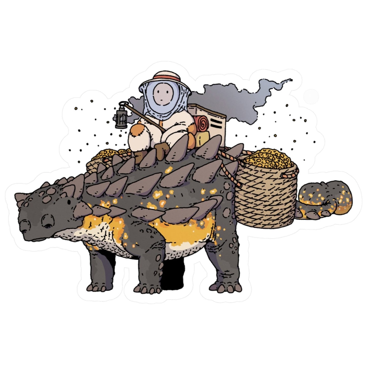 Ankylosaurus Beekeeper Sticker