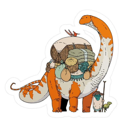 Apatosaurus Caravan Merchant Sticker