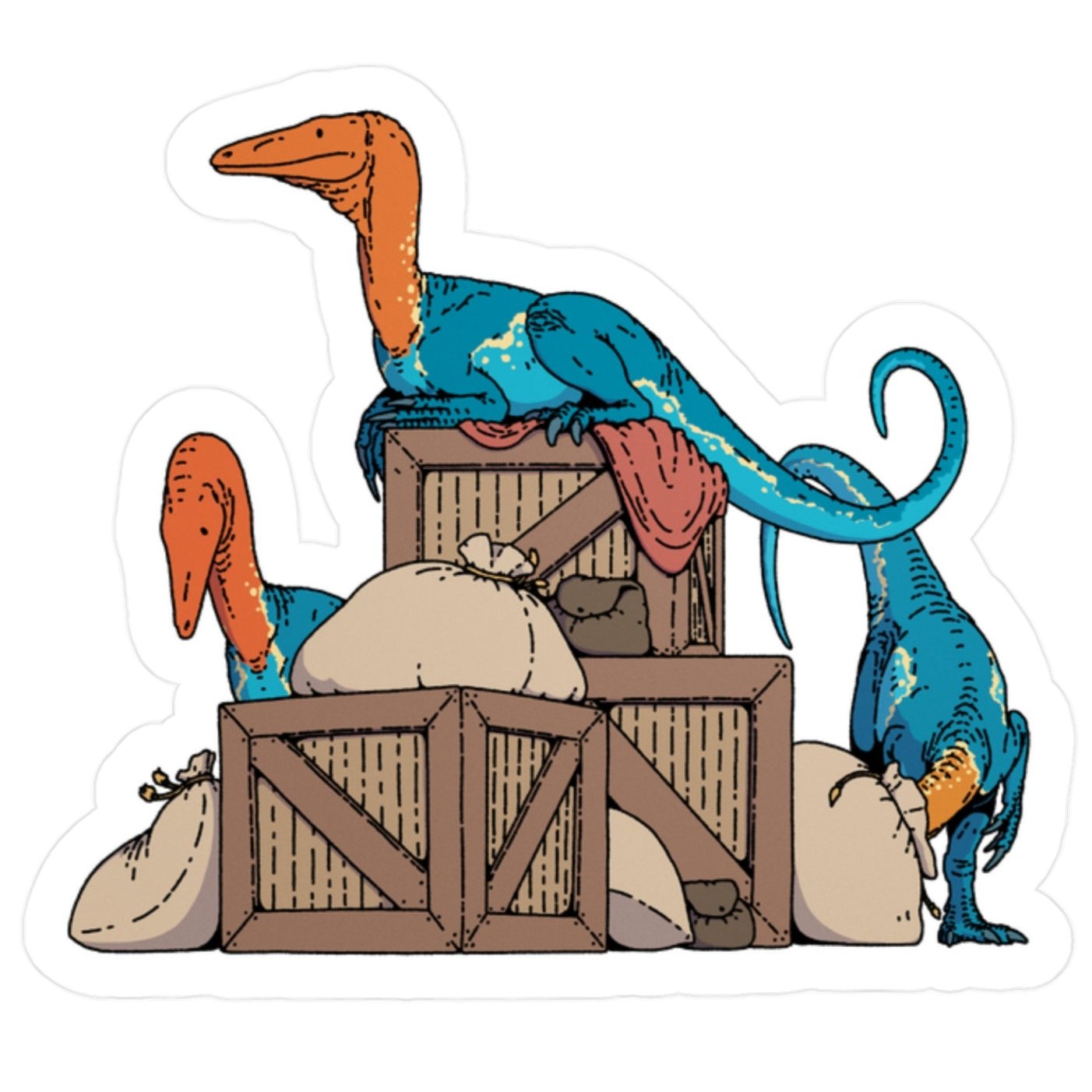 Coelophysis Caravan Thieves Sticker