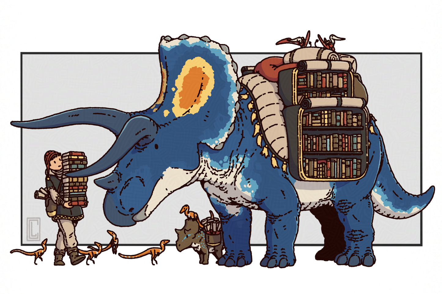 Triceratops Librarian