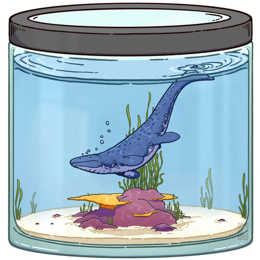 Miniature Mosasaur Sticker